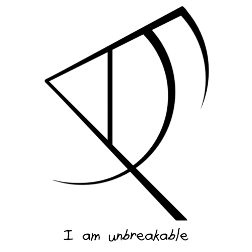 sigilathenaeum:“I am unbreakable” sigil requested by anonymous This one can be used literally (put i