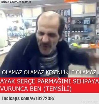 Ayak serçe parmağımı...