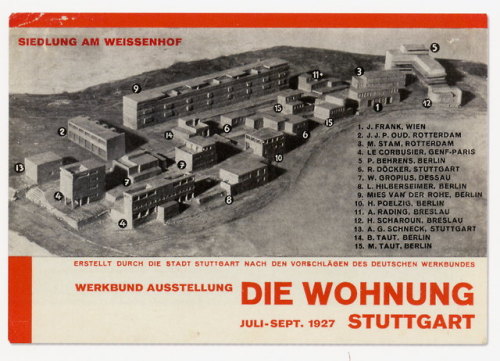 loeilareaction:
“ Werkbund Ausstellung “Die Wohnung”, Weissenhof Stuttgart
1927
”