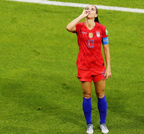 Alex Morgan of the USA celebrates after scoring her team&rsquo;s second goal during the 2019 FIF