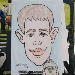 At Fellsmere Pond doing caricatures!  Come