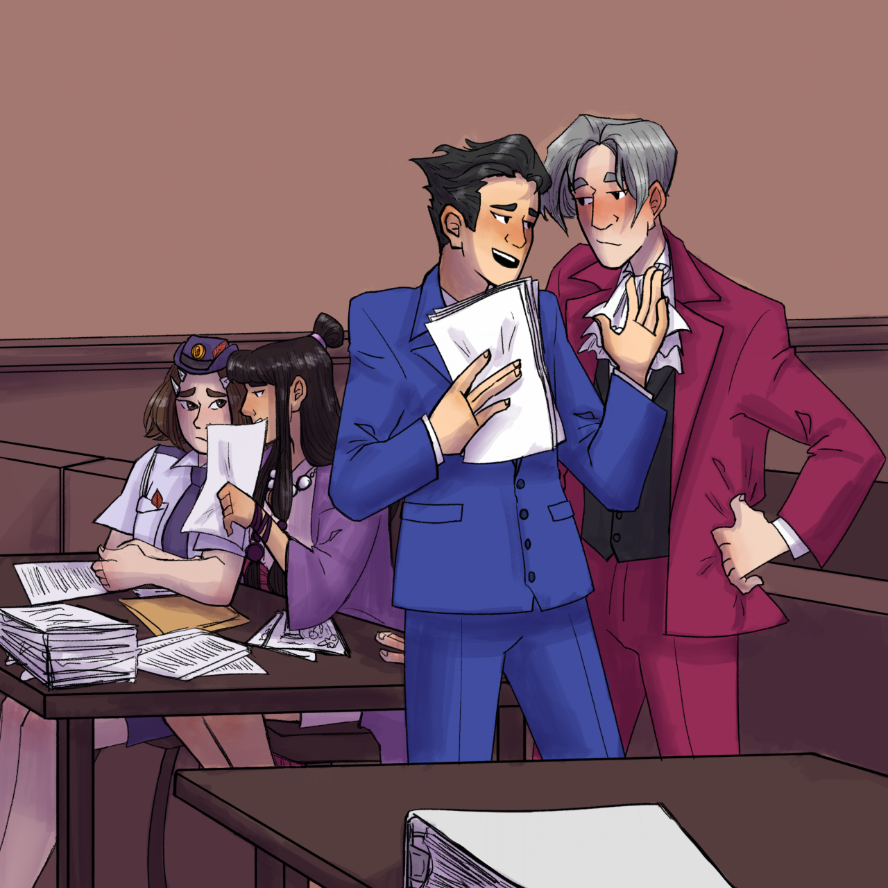 Ace attorney phoenix x edgeworth