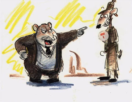 the-disney-elite: Original concept art for Disney’s The Mouse Great Detective.