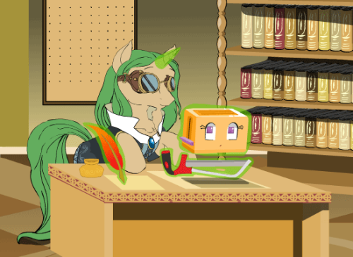 ask-omegacoder:  Cameo by Scootoaster. We Repair Ponies #83  x3!