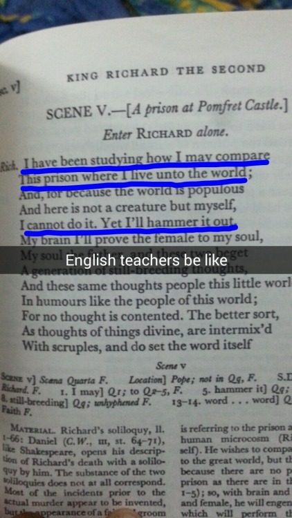shredsandpatches: atrytcne: Christmas reading: Richard II I am in fact an English teacher and I have