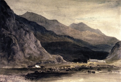 Beddgelert Mill and Bridge, 1810, David Cox