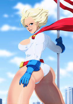 Tovio-Rogers:  Power Girl And Starfire Drawn Up For Patreon. Alternates And Psd Available