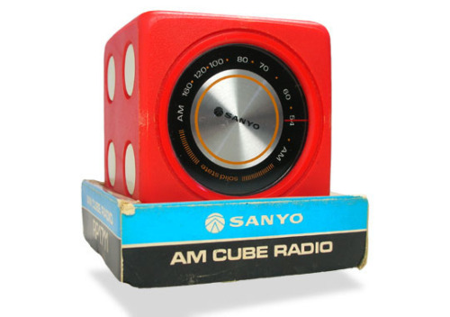 Sanyo, AM Cube Radio, RP1711, 1970s. Japan. Source