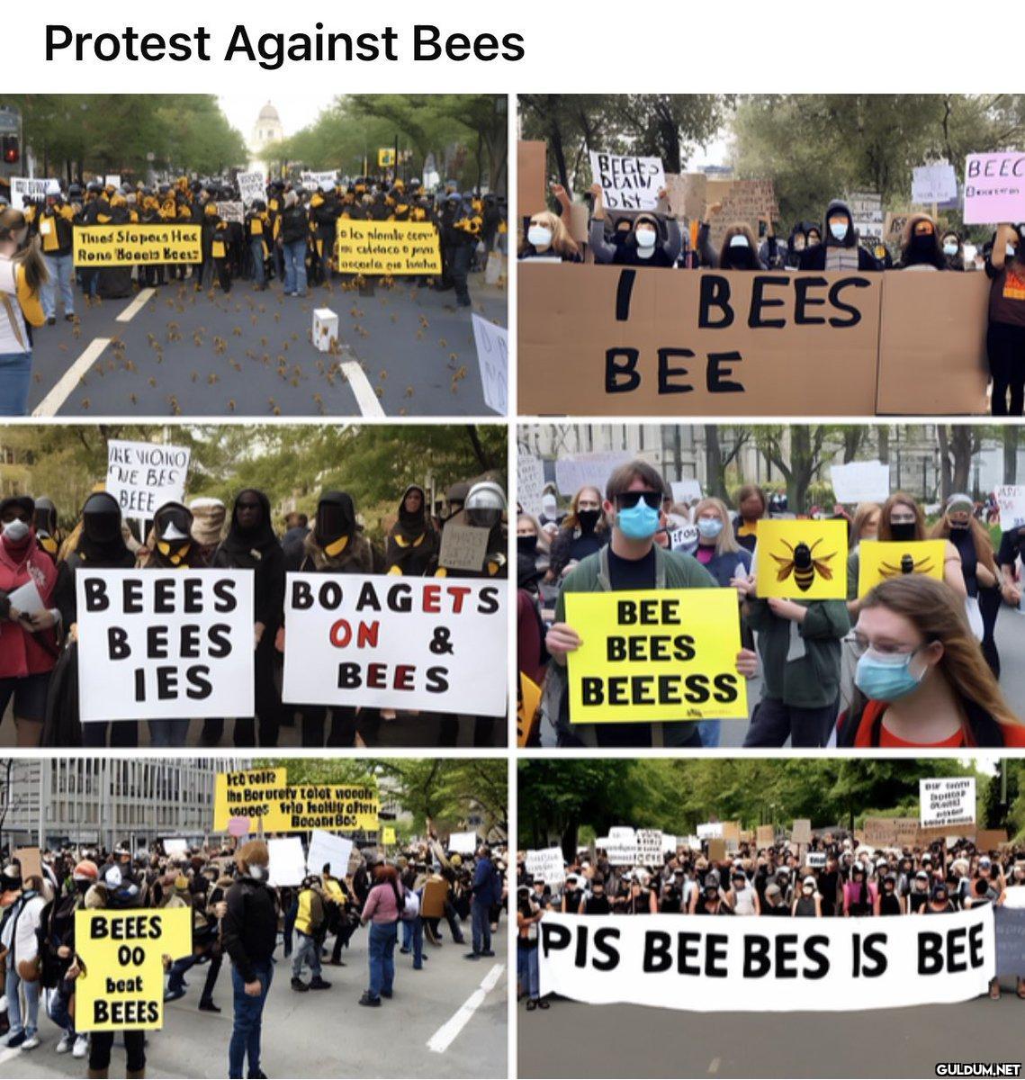 S Protest Against Bees...