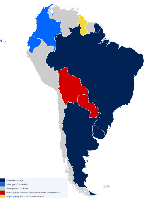 thelandofmaps:Legality of same-sex marriage in South America [745 x 1024]CLICK HERE FOR MORE MAPS!th