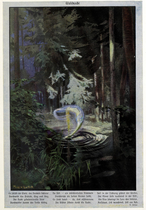 Mila Von Luttich (1872-1929), ‘Waldnacht’ (Forest Night), “Der Guckkasten”, 