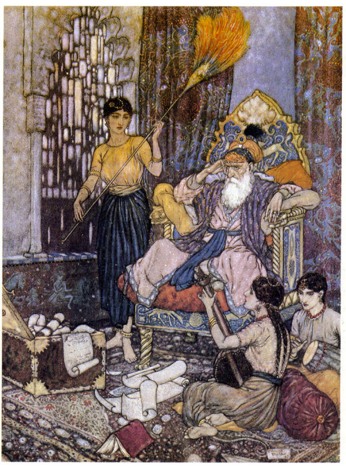 DULAC, Edmund. Illustration from The Eleventh Quatrain of the Rubaiyat of Omar Khayyam, 1909. by Hal