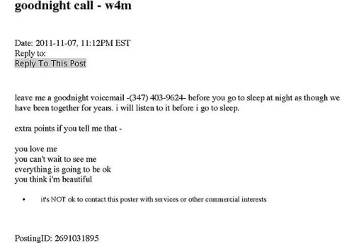 thesweetestspit: Goodnight Call, audio installation by Sophie BarbaschI collected voicemails from s