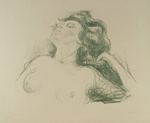 Reclining Half Nude II (Liegender Halbakt II), Edvard Munch, 1920, Brooklyn Museum: European ArtLith