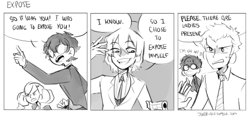 joker-ace: oh god i forgot i never put these here, but here’s the P5 Clue AU from my twitter w