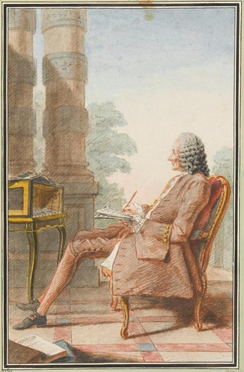 Louis de Carmontelle (French; 1717–1806)Monsieur Rameau Watercolor, gouache, graphite, and red chalk