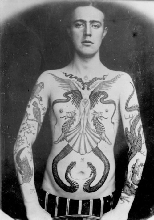 Tattoos by Sutherland Macdonald, late 1800s, England via