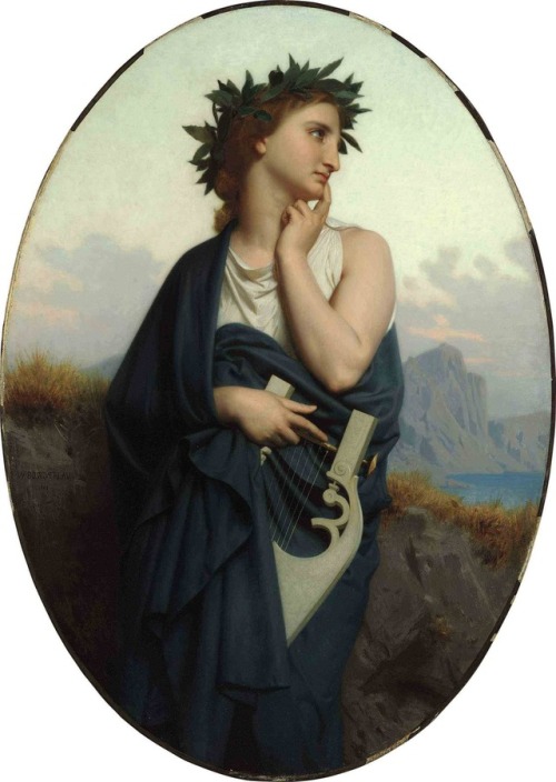 Adolphe-William Bouguereau (1825-1905) The Muse (Philomele) 1861.  Private collection.Адольф Вилья