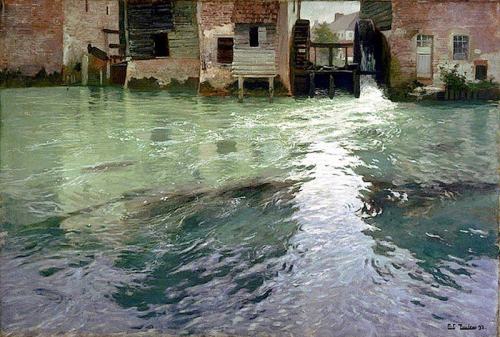 scintilleadamantine:  Frits Thaulow (1847-1906) “Mulino ad acqua"