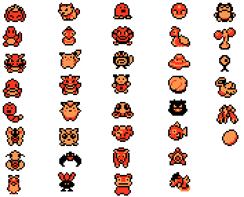 valepert:  Pokémon menu sprites in Gen II  <3