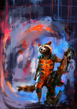 theartofbeingafan:  Rocket Raccoon by Namecchan