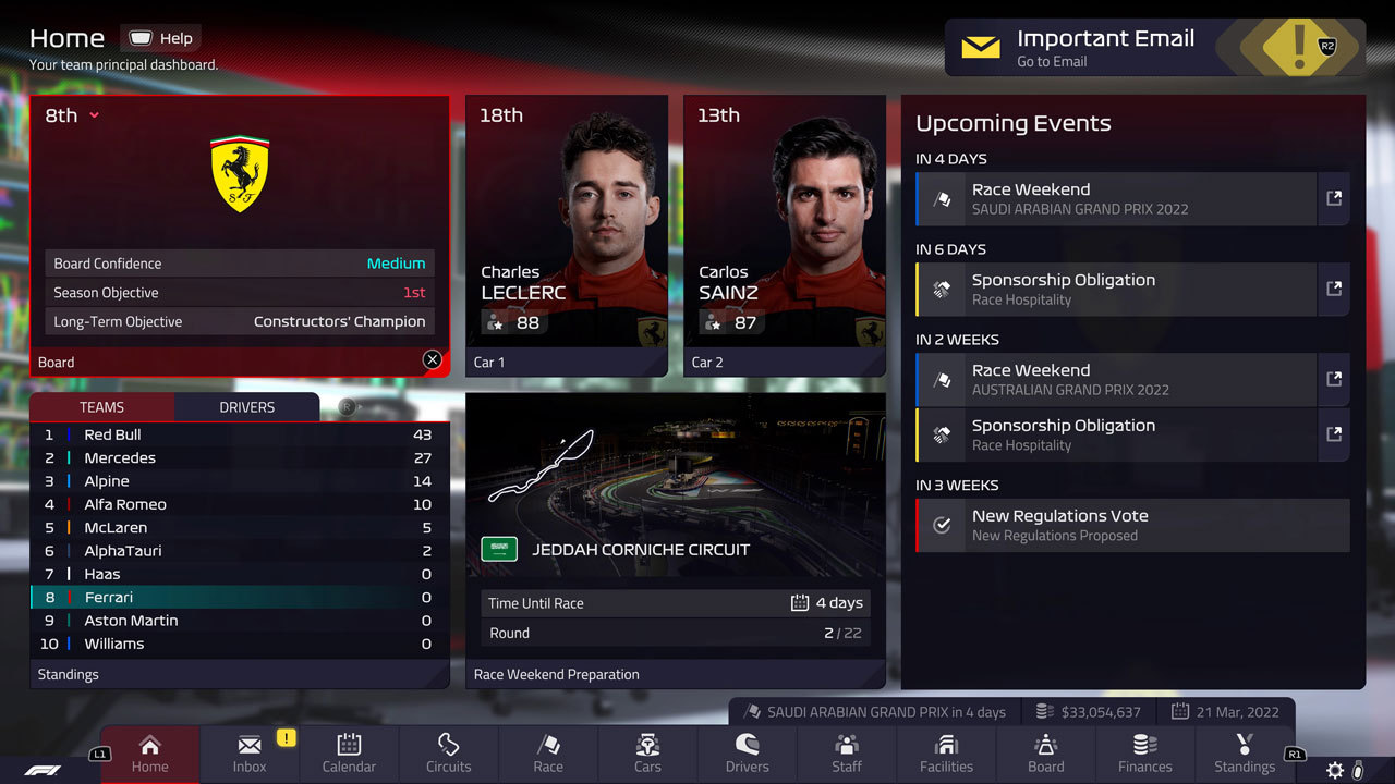 F1 Manager 2022, PlayStation 5, Review, Charles Leclerc, Carlos Saiza, Gameplay, Screenshots, F1 Racing, NoobFeed