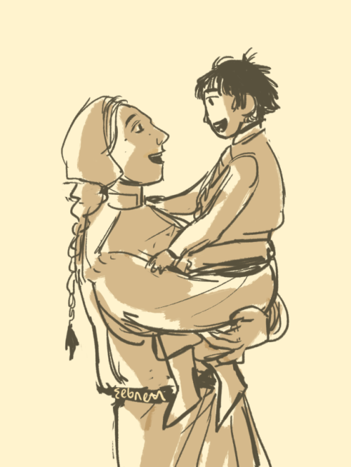 shebsart:Jon and castle ladiesI had to draw this post by @the-perfunctorily , I think about it 