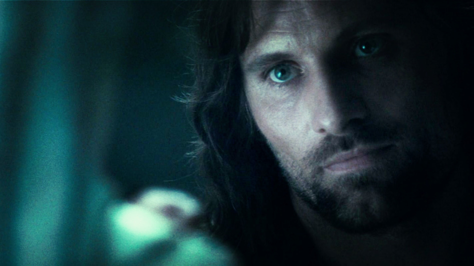 l-o-t-r:  Elrond: “Ónen i-Estel Edain.” (I give hope to Men). Aragorn: “Ú-chebin