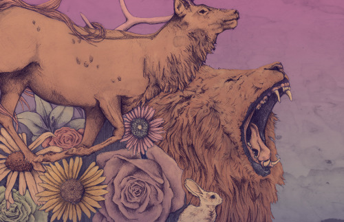 tazayoot:  Fearless Trying something new with my colour palette. I think my favourite thing about this is the lion. He came out so well! 