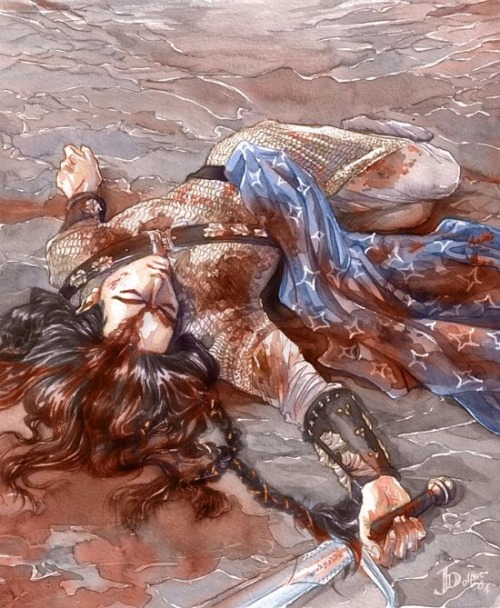 Nirnaeth Arnoediad (Death of Fingon) by Jenny Dolfen “Gothmog, Lord of Balrogs, high-captain o