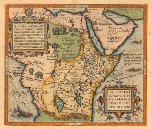 (via The Legendary Kingdom of Prester John in Abyssinia by Abraham Ortellius (published 1603) : MapP