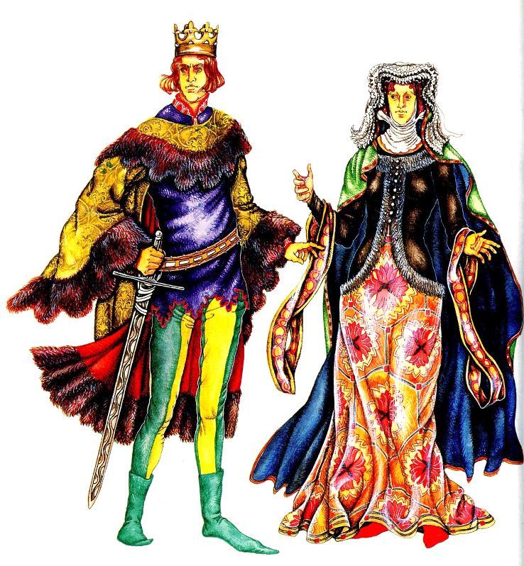 15th-century Burgundian fashions from History in Costume: From Pharoah ...