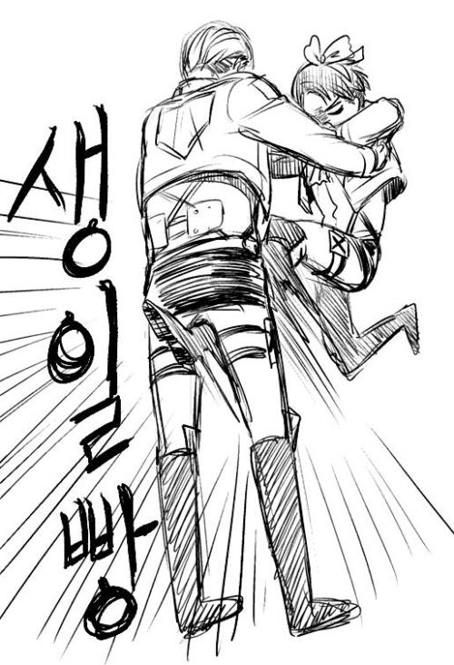 timewalkerk:  Happy Birthday to Dear Erwin Smith!!! 1 - 7 by Tizz (#1 edited by me) 8 by なるせ 