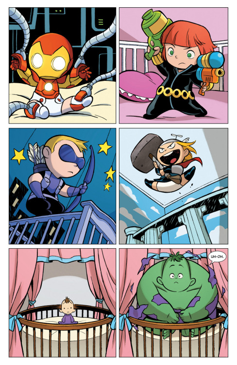 optimysticals:  sirenkari:  aenariasbookshelf:  got-avengers:  Baby Avengers Assemble!!!!  OMG this is the cutest thing I’ve seen in ages!  The nest-to-last image is a (wonderful!) fanart by Tsuki-Nekota!  I’ve never seen the end of this until today.So