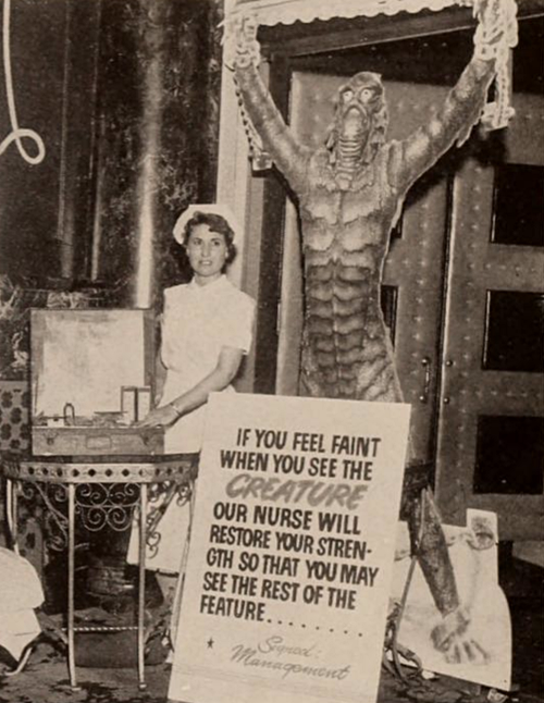 On site nurse for those feeling faint when watching “The Creature From the Black