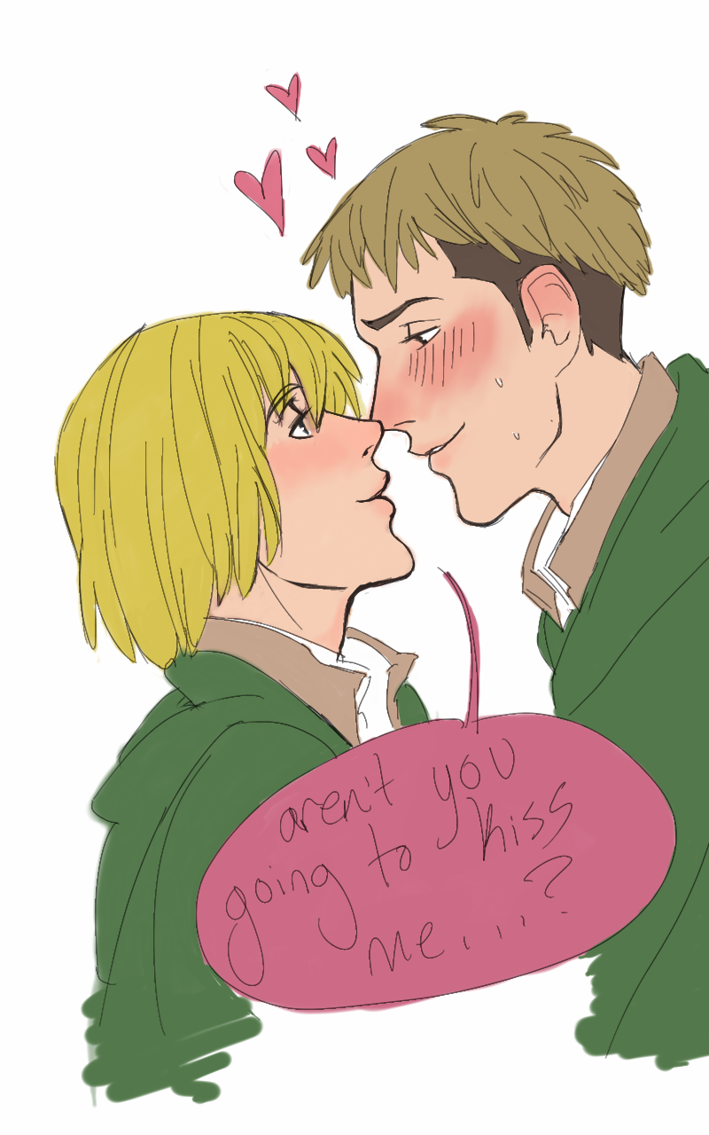 Slightly older Armin and Jean, where Armin stays pretty much the same height as he