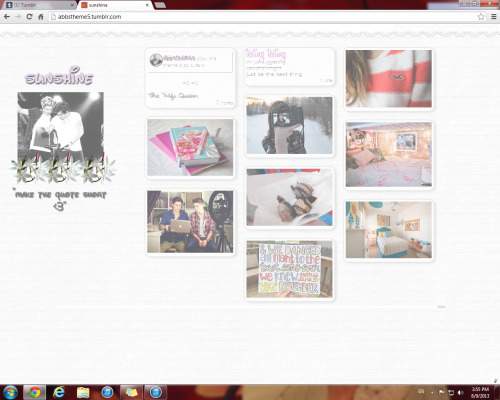 Theme #4! this theme is so cute! im in love with so dont steal credits unless you want your blog del