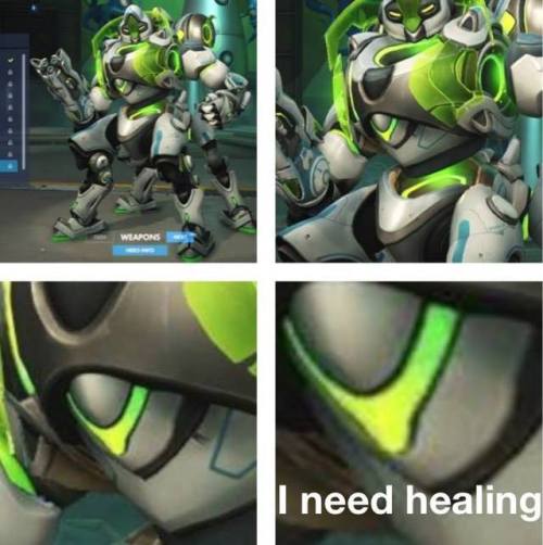 spacedvas:orisa: *picks genji up and puts him in a tummy pouch like a baby kangaroo* do you need a h