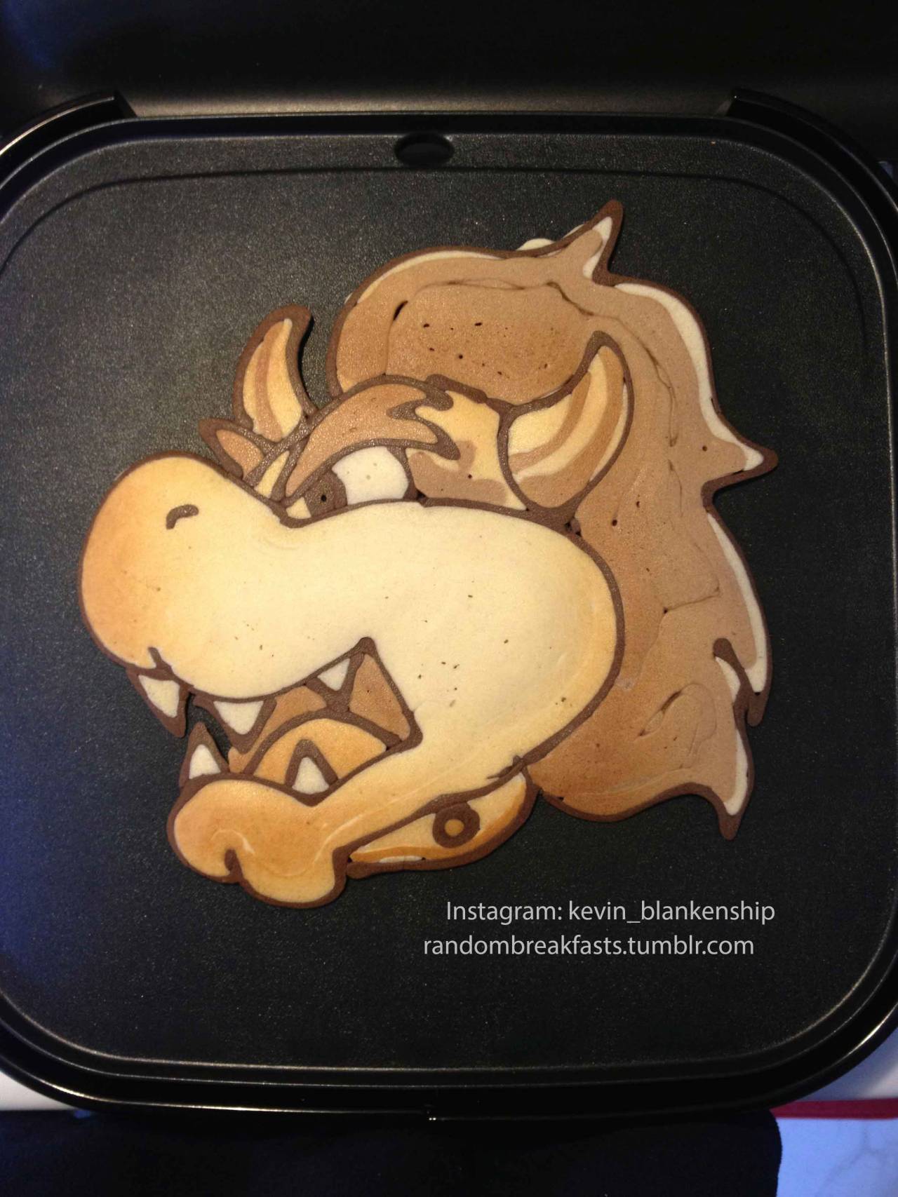 randombreakfasts:  Bowser. (Fan request) supermariobrothers supermariobros nintendocafe 