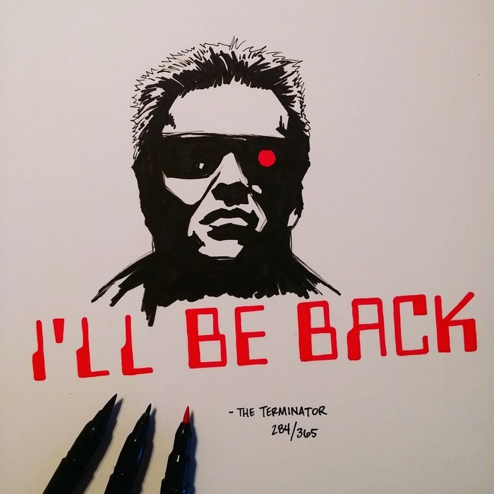 pr1nceshawn:    365 Days of Hand Lettered Movie Quotes by Ian Simmons.   