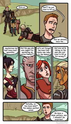 roocharfferarts:  Prince Alistair is such a likely hero relative to the rest of your party.