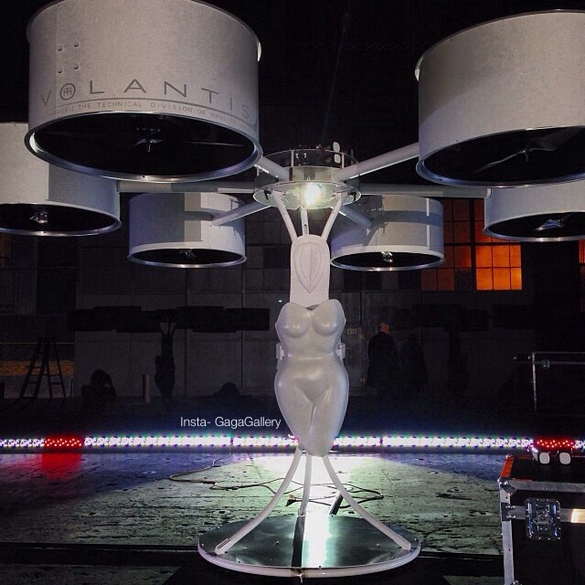 ladyxgaga:  First photos of Gaga’s Volantis, the world’s first flying dress.