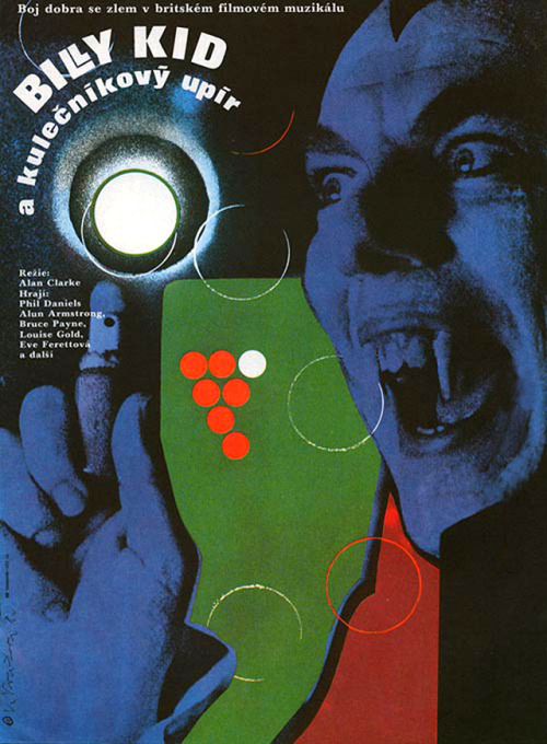 ozu-teapot: Billy the Kid and the Green Baize Vampire | Alan Clarke | 1987  Czech poster by Věra Nov