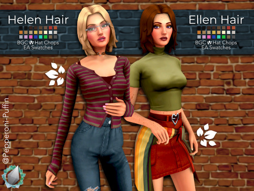 pepperoni-puffin: Helen &amp; Ellen Hairs More creations in my reluctant “build with 