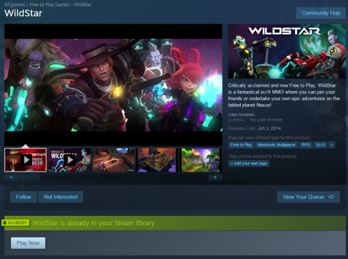WildStar is now available on Steam! wild.st/1tdJqiT