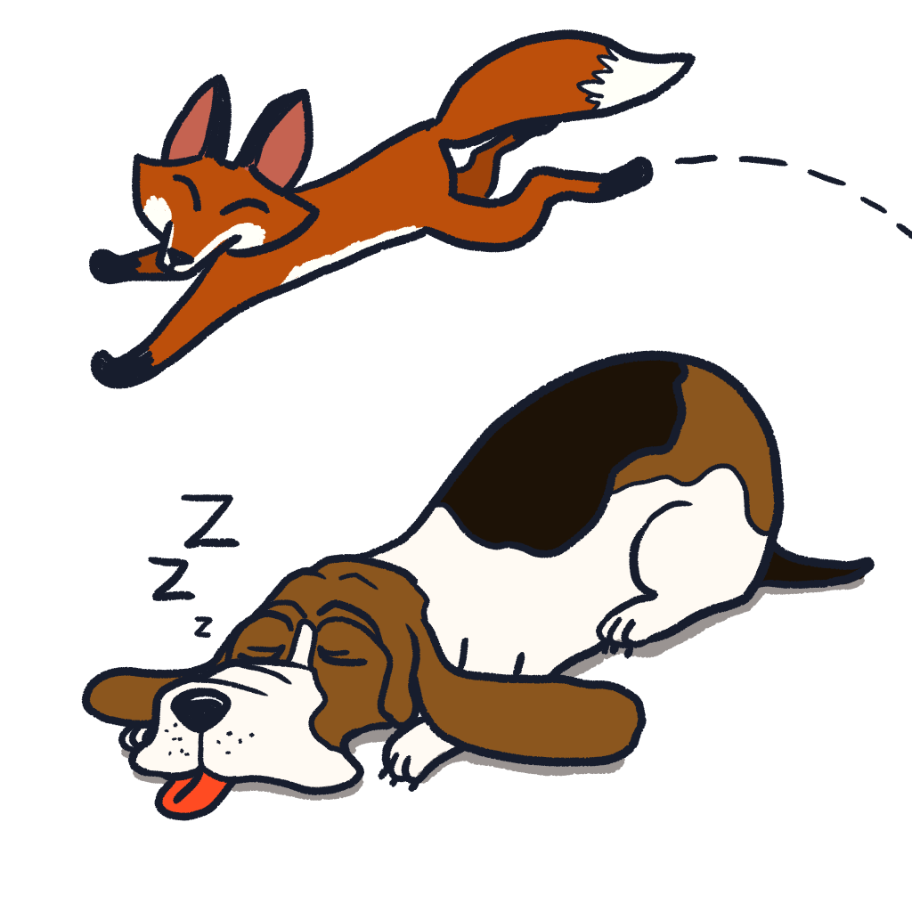 lazy dog cartoon