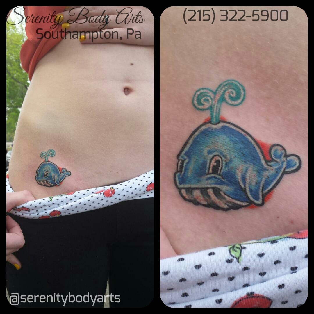 Serenity Body Arts, Look at this cute little whale tattoo!