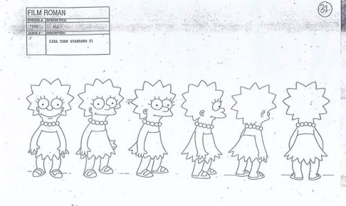 How to draw Lisa Simpson: character model sheets used during production of The Simpsons. (Plus two m