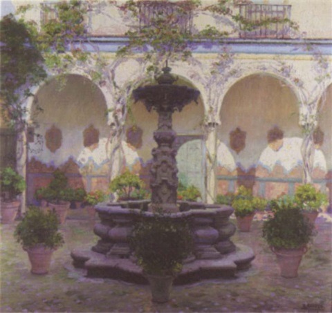 Alfonso Grosso y Sánchez (1893–1983)A courtyard in Ecija