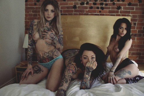 Porn photo Tattoo'd ladies&metal
